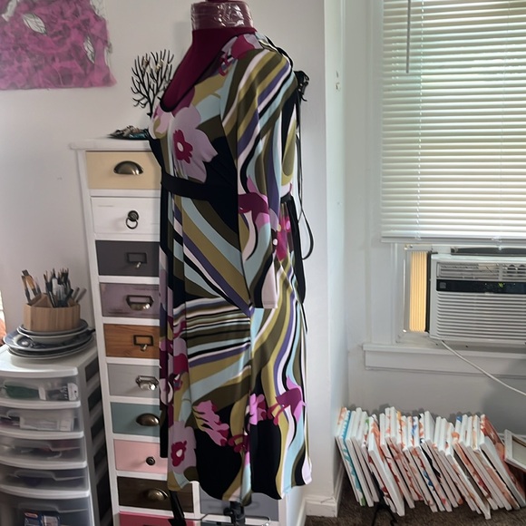Iris empire waist flattering dress pucci style retro stretch - Picture 3 of 11
